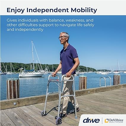 FOLDING 2 WHEELED WALKER - ADULT/YOUTH