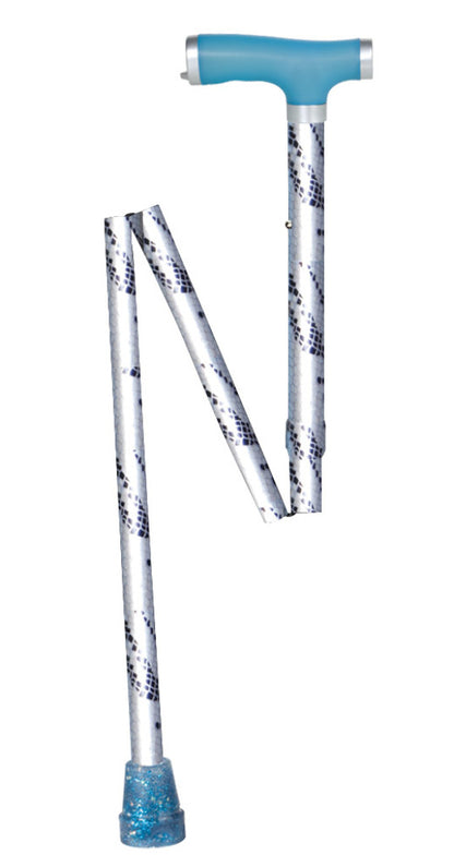 Folding Cane with Silicone Glow Grip Handle & Tip