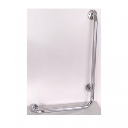 90 Degree - Knurled Grab Bar - Chrome