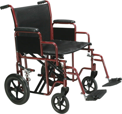 Bariatric Steel Transport Wheelchair